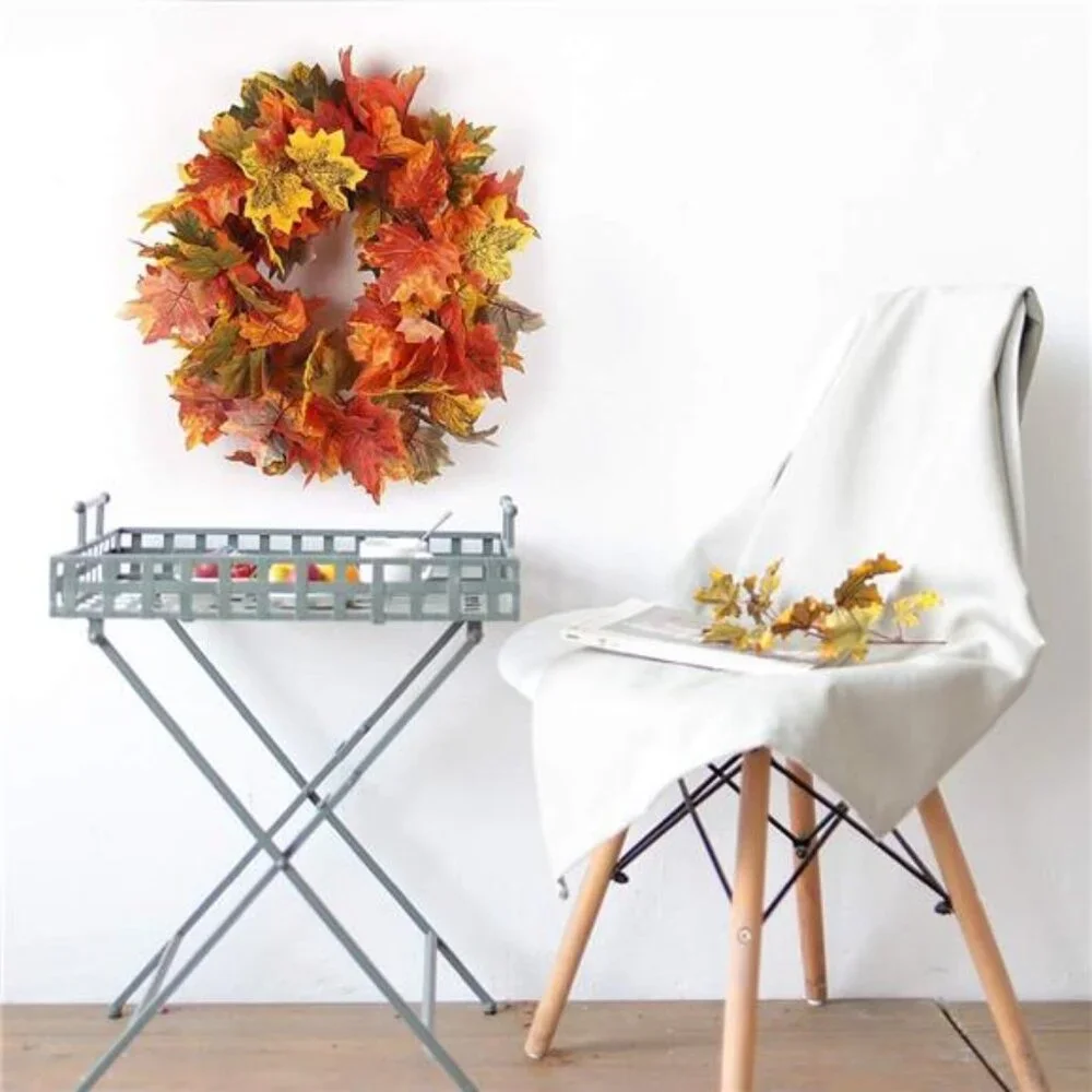 2 Pack Fall Maple Garland - 5.8 FT/Pcs Autumn Hanging Fall Leave Vines for Home